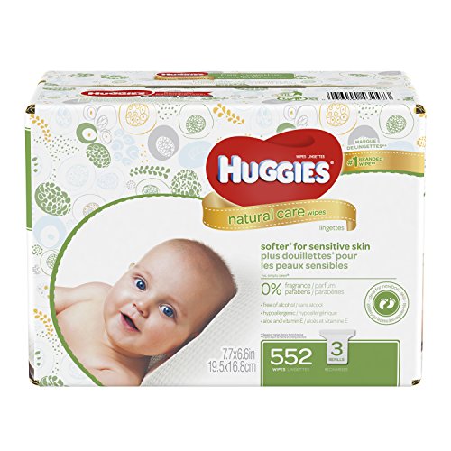 HUGGIES Natural Care Baby Wipes, Refill Pack (552 Sheets Total