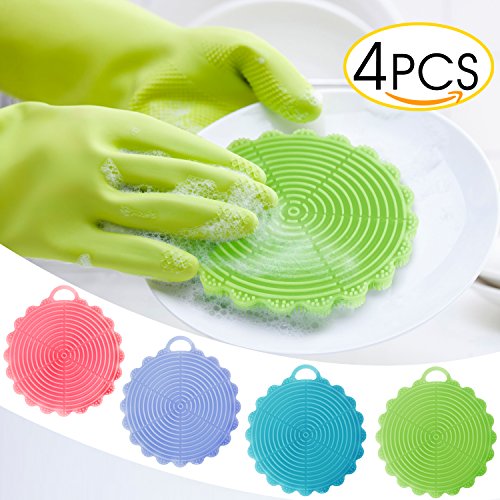 Cleaning Dishwashing Silicon, KKtick Silicone Sponges for Kitchen Wash