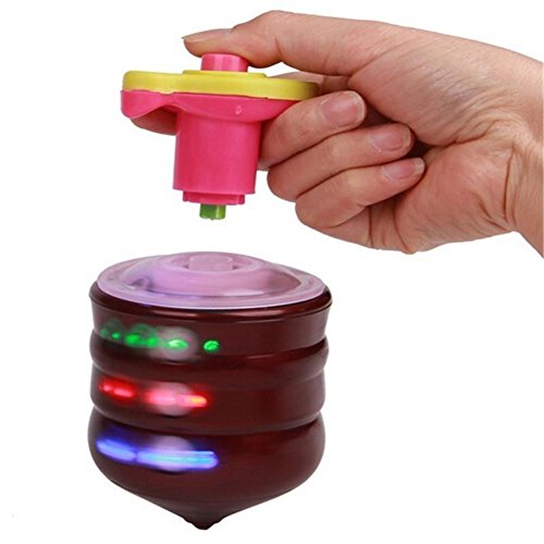 Colorful Standing UFO Drift Flashing LED Light Music Gyro Peg-Top 
