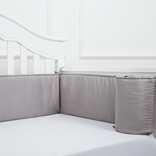 gray mesh crib bumper