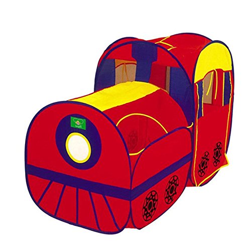 Play Tent and Tunnel PopUp Red Train Indoor/Outdoor