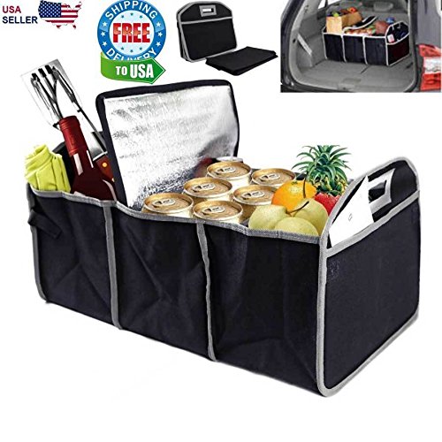 Trunk Organizer Storage Bin Bag Collapsible Fold Grocery Caddy Car