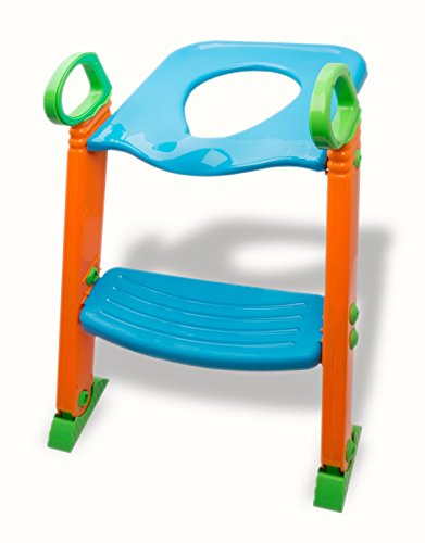 Potty Toilet Seat With Step Stool Ladder 3 In 1 Trainer For Kids Toddlers W Handles Sturdy Comfortable Safe Built In Non Slip Steps W Anti Slip Pads Excellent Potty Seat Step Boys Girls Baby