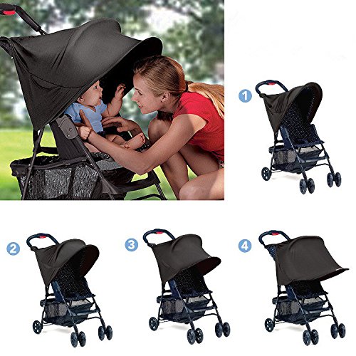 Black Sun Shade for Baby Carriages & Strollers & Pushchair, Baby