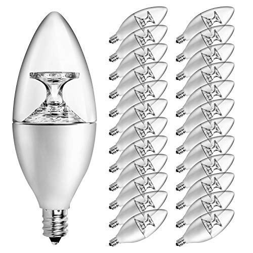 HENLIX 40W Equivalent Candelabra LED Light Bulbs, 2700K Soft White B11