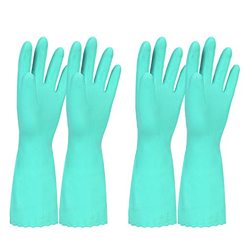 Elgood Household Gloves,Latex Free Vinyl Cotton Lining Non Slip Swirl