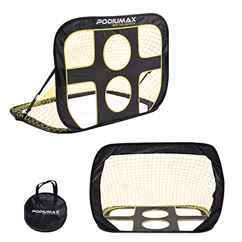 PodiuMax 2 in 1 Pop Up Soccer Goal, Portable Indoor/Outdoor Soccer
