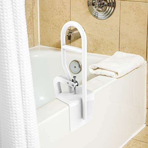 Bluestone Bathtub Safety Bar Heavy Duty Bathroom Stabilizer Grab Rail Mobility and Support