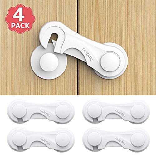 Adoric Child Safety Locks 4 Pack Baby Child Proofing Cabinet