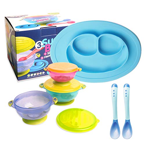 Bundle of Joy Feeding Set Best Suction Baby Bowl for Toddler Silicone