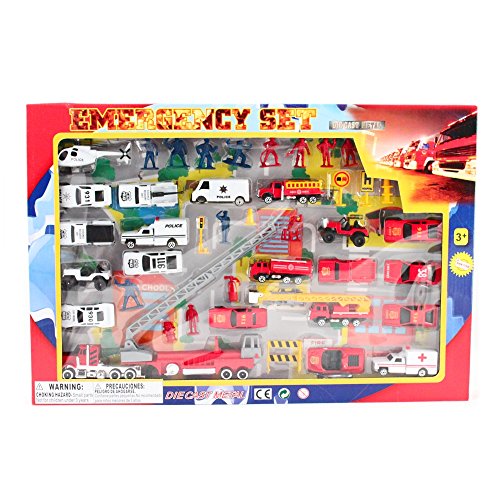Emergency Fire Rescue First Responder Die Cast Trucks Mini Toy Vehicle