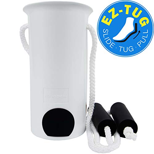 Eva Medical EZTUG Sock Aid Assist with Foam Grip Handles and Length