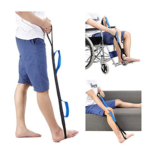 Leg Lifter Strap 37” Rigid Foot Lifter & Hand Grip Elderly