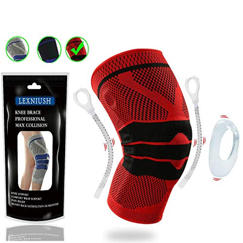 Lexniush Medical Grade Knee Brace Compression Sleeve Best Knee Braces