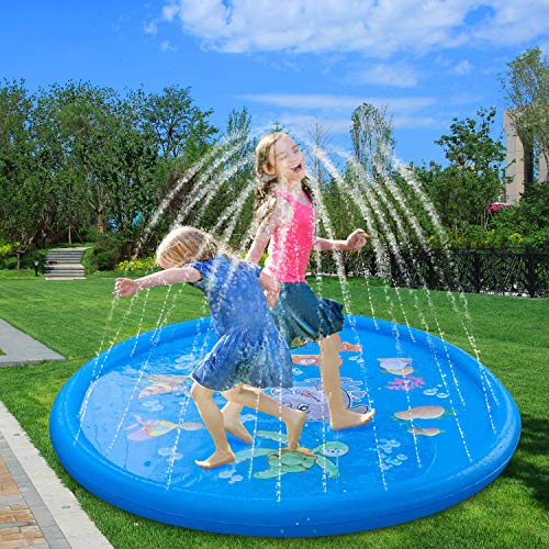 Sprinkler for Kids 68 Splash Pad for Toddlers Splash Play Mat Baby Splash P...