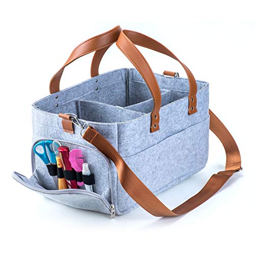 Baby Diaper Caddy, Nursery Diaper Tote Bag, Large Portable Car Travel