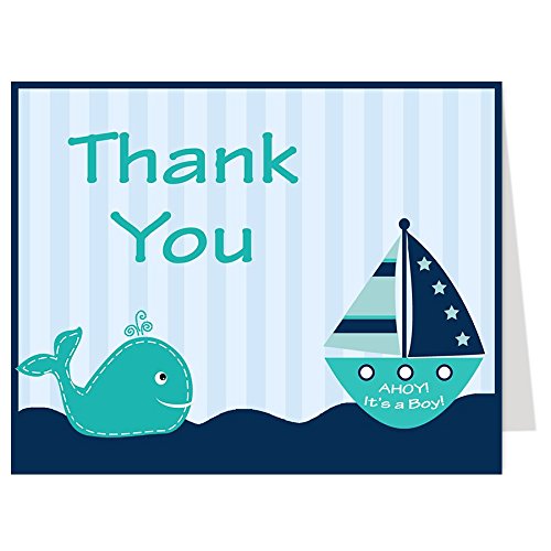 Ahoy It’s A Boy, Thank You, Nautical Thank You Cards, Baby Shower