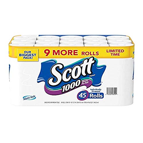 Scott 1000 451000 Limited Edition Bath Tissue (1,000 Sheets, 45 Rolls