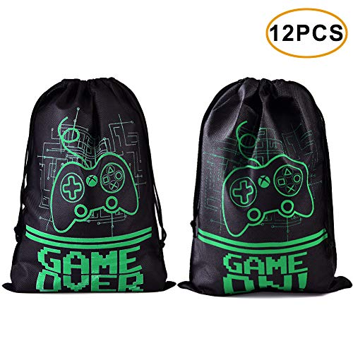 Video Game Drawstring Bags Gaming Party Bags for Kids Birthday Party
