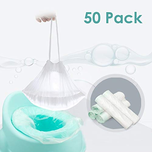 Potty Liners Disposable 50 Pack Travel Potty Chair Liners Portable