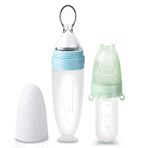 Termichy Baby Food Feeder Set, Silicone Pacifier Feeder and Squeeze