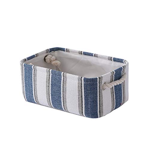 TheWarmHome Small Storage Basket Fabric Toy Basket Baby Storage Basket
